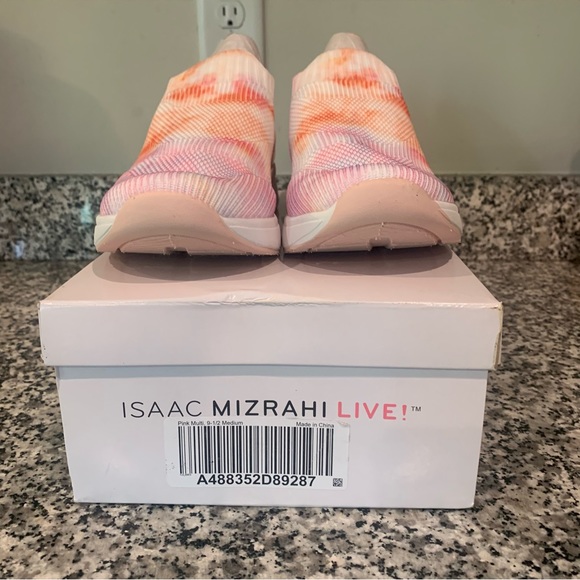 Isaac Mizrahi Live! Fly Knit Tie Dye Trainer Sneakers - Picture 8 of 13